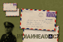 INDIANHEAD.CZ IM60004 US 2ID WWII EMPTY ENVELOPE FROM HOME TO LT.COL. MATT F. C. KONOP 6 APRIL 1945